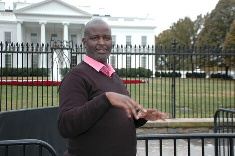 RMS Head of News-Radio Robin Njogu on a previous trip to the United States