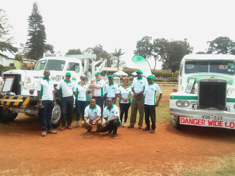 An image of workers at Rongai Workshop and Transport Limited.