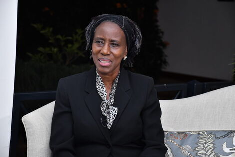 Former KTN Editor Rose Lukalo during an interview on KBC on Tuesday April 26, 2022.