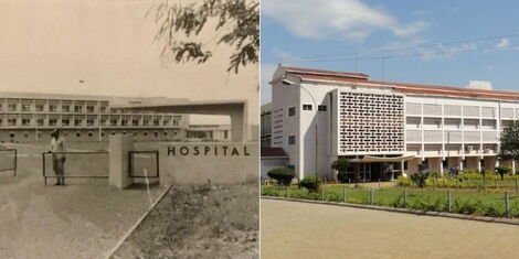A collage image of the Jaramogi Oginga Odinga Teaching and Referral Hospital famously referred to as Russia Hospital.