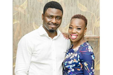 Gospel singer Ruth Matete pictured with her husband BelovedJohn Apewajoye