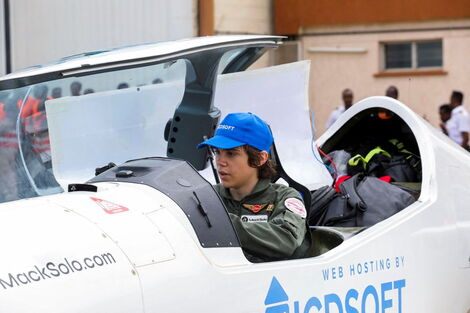 Photo collage of Mack Rutherford a schoolboy who flew from Bulgaria to Nairobi