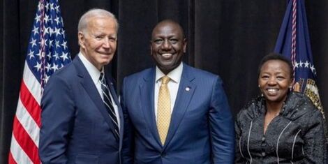 US President Joe Biden, President William Ruto and First Lady Rachel Ruto in New York on Friday, September 23, 2022.