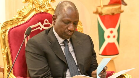 President William Ruto during the 20th Extra-Ordinary Summit of the East African Community (EAC) Heads of State in Bujumbura, Burundi on February 4, 2023.