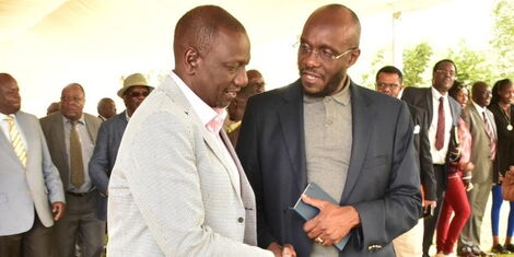 Deputy President William Ruto with Barrack Muluka
