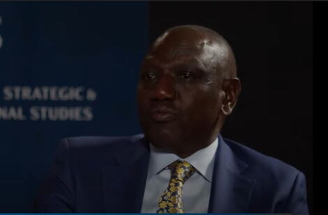 Deputy President William Ruto during an interview with the Centre for Strategic and International Studies on Friday, March 4, 2022.