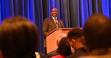 Deputy President William Ruto addressing bishops at Loyola University in Maryland on Wednesday March 2, 2022