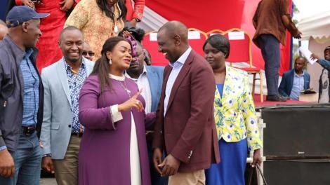Laikipia Woman Rep Cate Waruguru with Deputy President William Ruto 