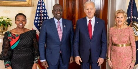President William Ruto and First Lady Rachel Ruto meeting US President Joe Biden and his wife Jill Biden at White House on December 15, 2022.