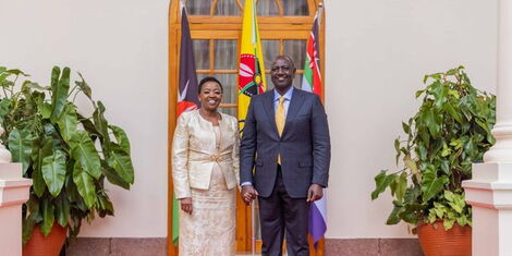 President William Ruto and First lady Rachel Ruto at State House on Thursday September 29, 2022
