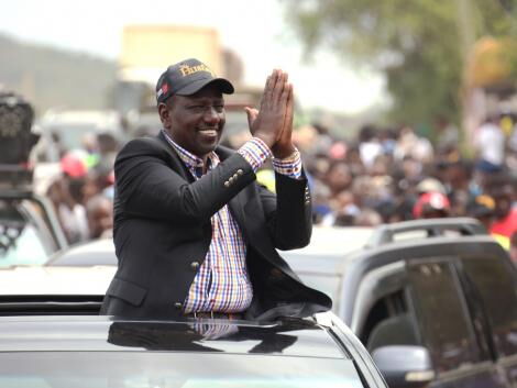 DP Ruto holding a campaign in Embu