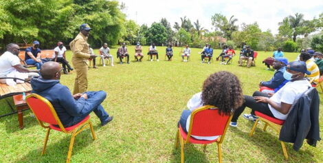 DP Ruto during a roundtable discussion with the creatvie sector on April 24, 2021.