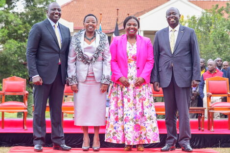 From left to right: President-elect William Ruto, Racheal Ruto, Pst Dorcas Rigathi and Vice President-elect Rigathi Gachagua on September 5, 2022.