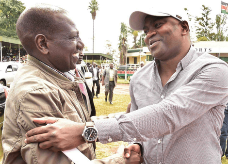 DP William Ruto and former Sports CS Rashid Echesa at a past public event in 2018. 