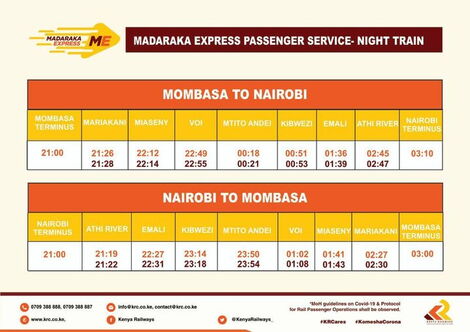 An image of the SGR schedule 