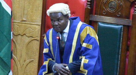 Nairobi County Assembly speaker Kennedy Ng'ondi in the county chambers on September 29, 2022.