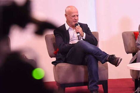 Acting Safaricom CEO Michael Joseph during a media briefing on July 1, 2019, following the demise of Bob Collymore.