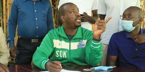 Gor Mahia Secretary General Sam Ocholla at a past press conference