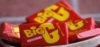 Samples of the Big G chewing gum.