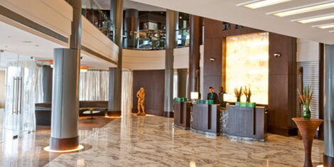 The reception area at the Sankara Hotel.