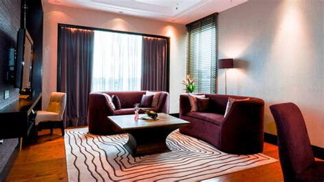 One of the executive sitting spaces inside the Sankara Hotel, Westlands.