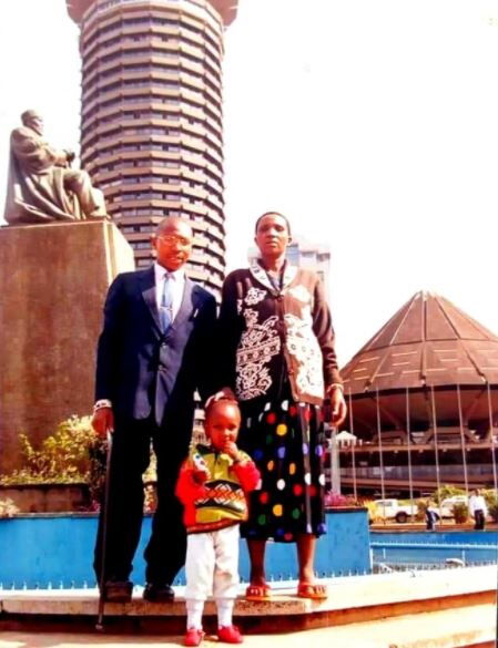 Nominated Senator Ole Sankok with his mother at KICC