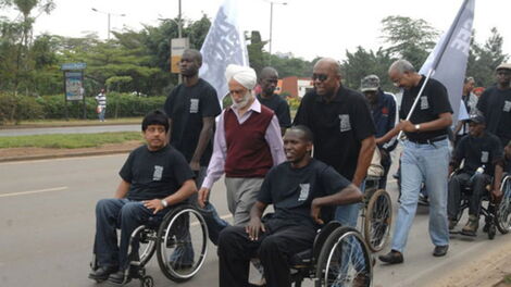 Sarova Hotels founder Gurcharan Singh Vohra (in white headwrap) takes part in a previous event.