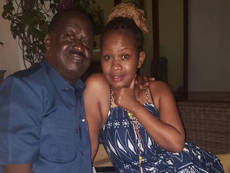 ODM leader Raila Odinga and Sasha Mbote in Zanzibar in 2017.