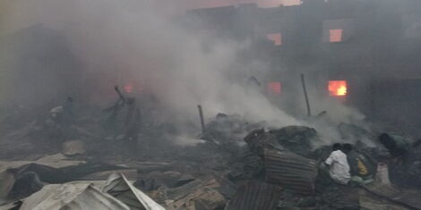 Scenes following the Gikomba Market fire. June 25, 2020.