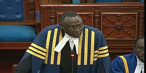 Senate Clerk Justus Nyegenye addresses the Senate during its first sitting on Thursday, September 8, 2022..jpg