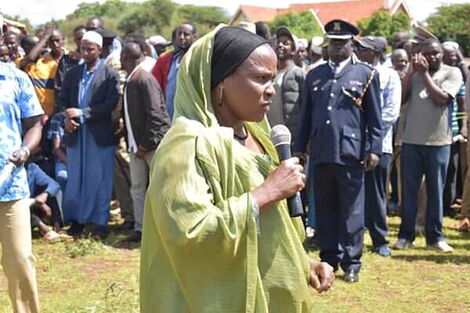 Senator Fatuma addressing a crowd in December 12, 2019
