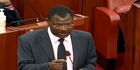 Bungoma Senator Moses Wetangula during a session in the House on Tuesday, January 25, 2022.