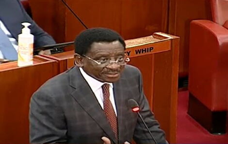 Siaya Senator James Orengo during a session in the House on Tuesday, January 25, 2022.