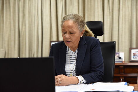 Sheilla M’Mbijjewe, Deputy Governor of the Central Bank of Kenya during past media interview