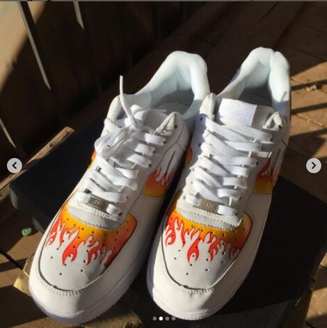 A sample of the shoes re-designed by Kennedy Wakahiu