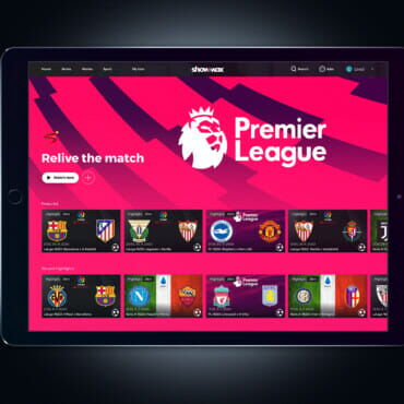 Showmax mobile interface.