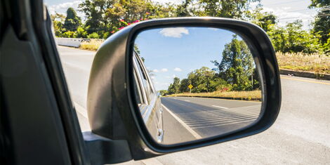 File image of a car side mirror.
