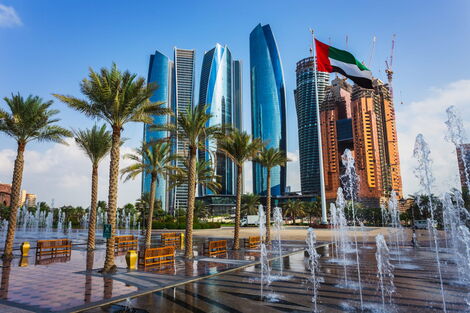 Skyscrapers in Abu Dhabi, the Capital City of United Arab Emirates.