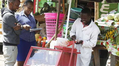 A smokie vendor pictured in Nakuru County in 2018