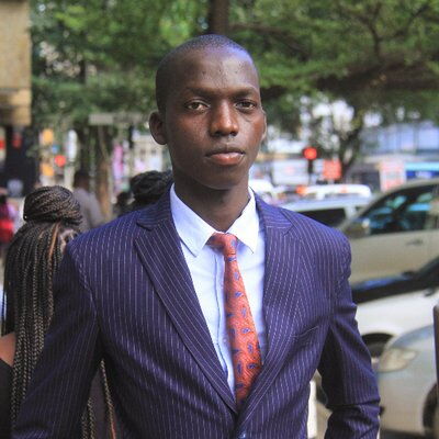 NTV news anchor Victor Kiprop posing for a photo in Nairobi County in June 2021.