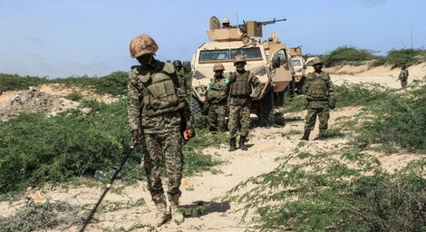 Some of the African Union Soldiers stationed in Somalia