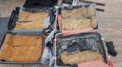 Some of the bags nabbed at Sardar Vallabhbhai Patel International (SVPI) Airport in Ahmedabad, India.