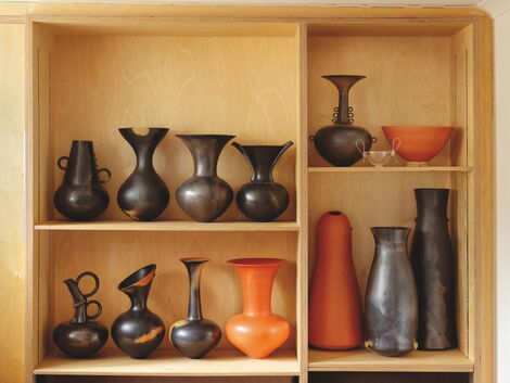 Some of the clay moldings done by Magdalene Odundo