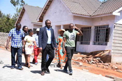Some of the homes under construction at Oak Park Estate along Kenyatta road off Thika super Highway at Kimunyu in Gatundu South that is being undertaken by Banda Homes.