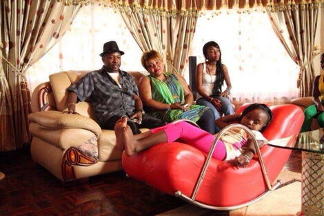 Mike Sonko and his family at his palatial Runda home