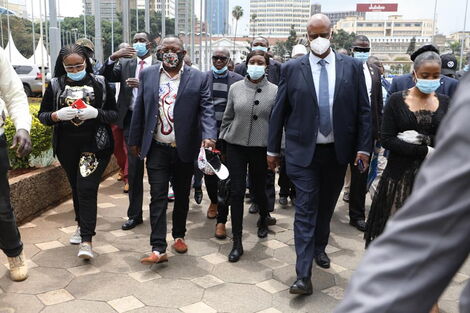 Nairobi Governor Mike Sonko and NMS Director General Mohammed Badi