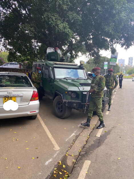 National Police Service heightened security in the country after the Kampala attacks on Tuesday morning, November 16, 2021.