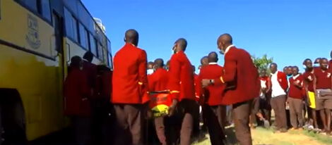 Students at Kanyawanga High School take part in charity activities on Monday, October 25, 2021.