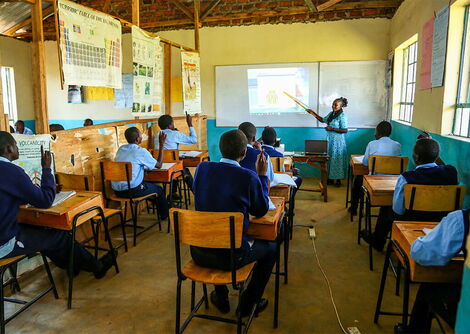 Students pictured during a lesson.