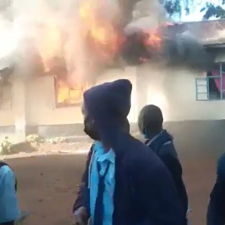 Fire razes down dormitory at Vihiga Boys on October 15, 2021